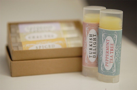 Lip Balm Trio - 3 Pack Set - You choose flavors