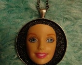 Barbie Face Necklace Black