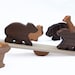 Animal Seesaw, Wood Toy Balancing Game, Elephant, Giraffe, Bear, Lion, Hippo, Bunny.