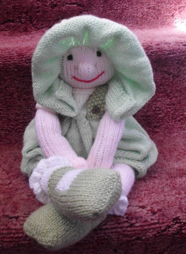 Raggedy Baby Citygirl handknitted doll