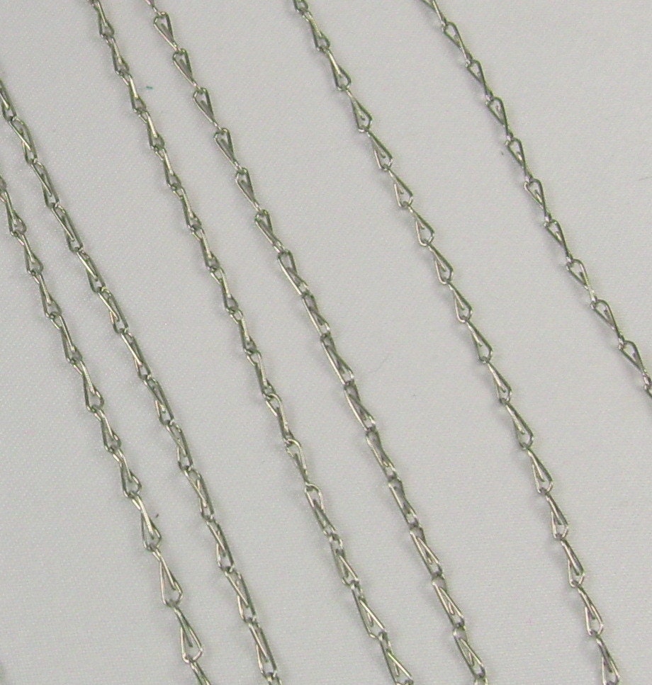 Lot of 6 Fine Wire Link Necklace Chains with Clasps 19"