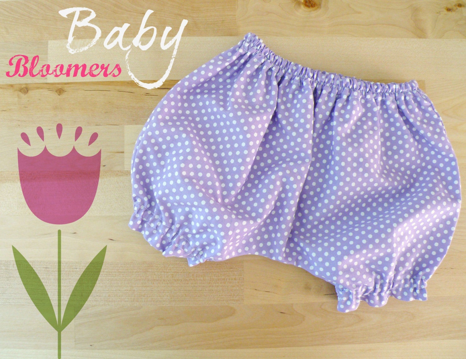 Purple Baby Bloomers - Spring and Summer baby diaper cover