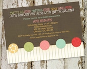 baby shower invitations, gender neutral, colorful circles and poem, digital, printable file (item 1412)