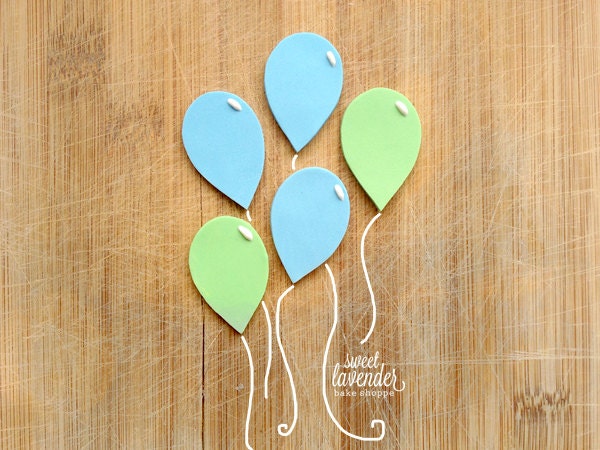 Edible Balloon Shaped Cupcake and Cake Decorations