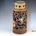 Large Two Piece  Luminaire With  Dragonfly, Butterfly, Hummingbird, Flowers,  And Texturing, Ready To  Ship