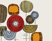 Embroidery Flowers Placement Multi, limited edition giclee print