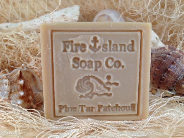 FREE SHIPPING w/a item - Pine Tar Patchouli, Large Bar, All Natural Soap, Handmade Soap
