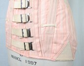 40s 50s Pink Cotton Hip Corset Girdle