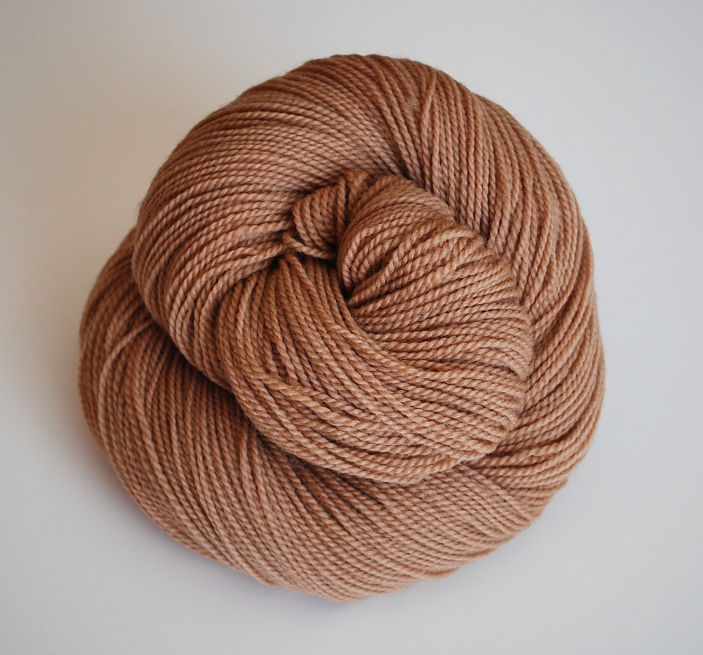 Hand Dyed Sock/Fingering Weight Yarn 436 yards 100% Superwash Merino Naturally Dyed in 'Hazel'