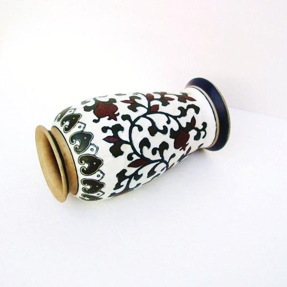 Art Pottery Vase, Stoneware Pottery, Asian Decor, Urn Vase / Brown / Cocoa