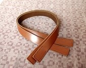 23.5 inch Tan Real Leather Bag Straps Bag Handles Punch Hole Ready