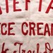 Large Vintage Red and White Ice Cream Advertising Patch - Summer Decor