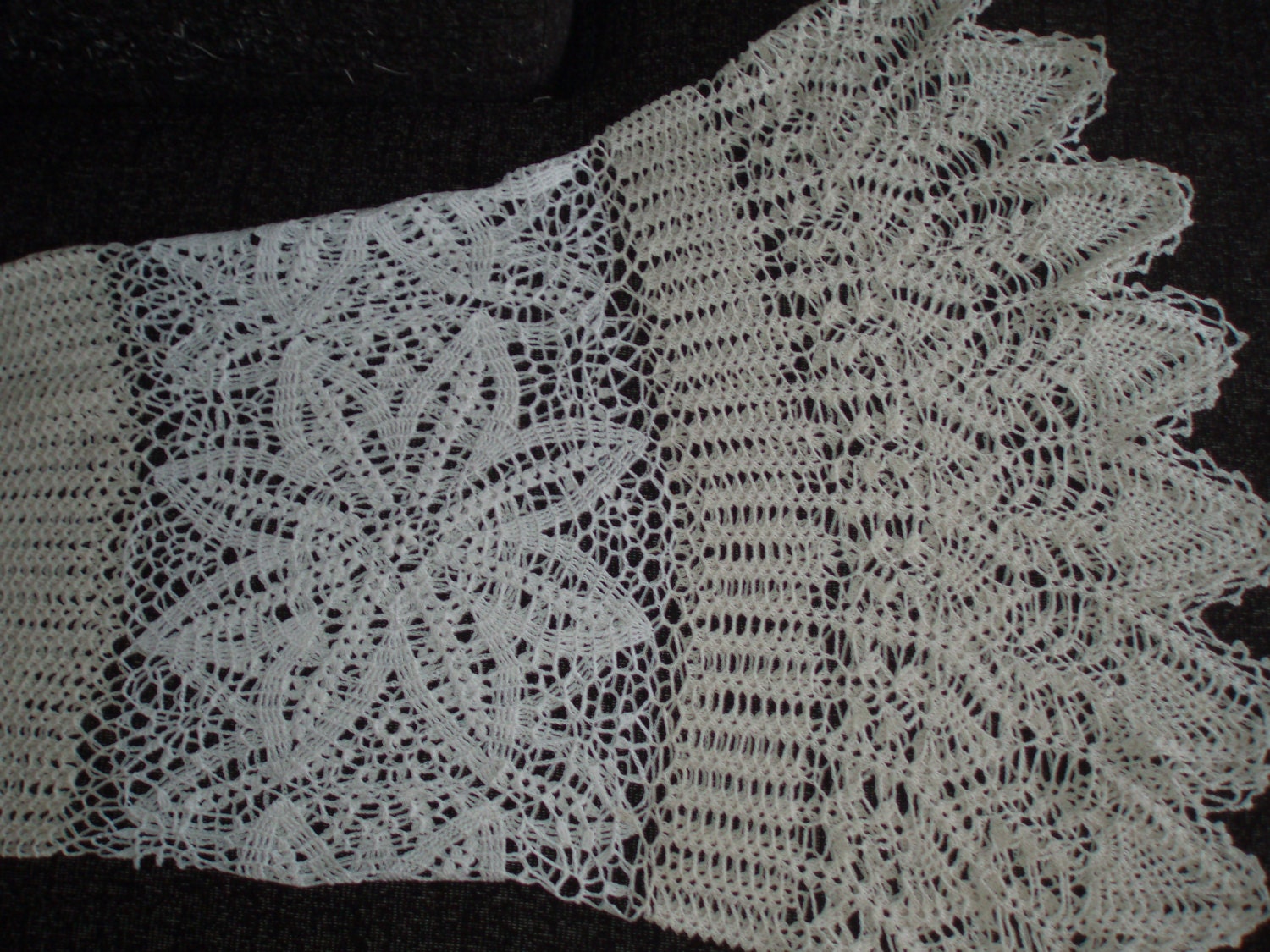 Handmade crochet long maxi ivory cream white lace cotton eco girls womens summer beach boho hippie wedding skirt