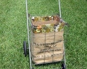 Burlap Shopping Cart Liner