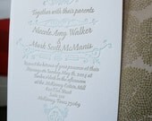 Letterpress Wedding Invitations Sample - The Niccole Wedding