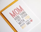 Mother's Day Card - Mom Birthday Card
