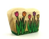 3 DAY SALE - Tulips - Wooden Toy - Childrens Toy - Nature Table Toy