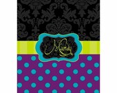 SPRING SALE iPad 2 The New iPad (3) Smart cover silicone rubber case Personalized Custom Damask Polka Dots