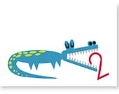 Alligator Circus Birthday Card
