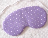 Purple Hearts Sleepmask. Eye Mask. Sweetheart. Valentine. Soft Cotton Sleep Mask. polkadots