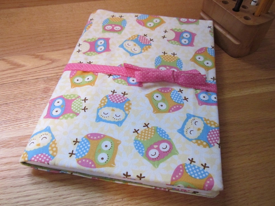 Fabric journal, diary, owl