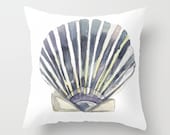 NEW Home Decor Beach Watercolor Art  Pillow Cover Nautical Nantucket