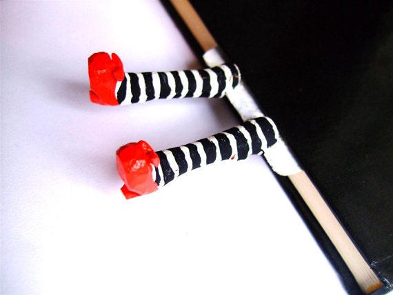 Wicked witch bookmark. Wicked witch of the East Bookmark. Red Shoes Bookmark. Inspired by the Wizard of OZ.Gift for her, him, kids, children