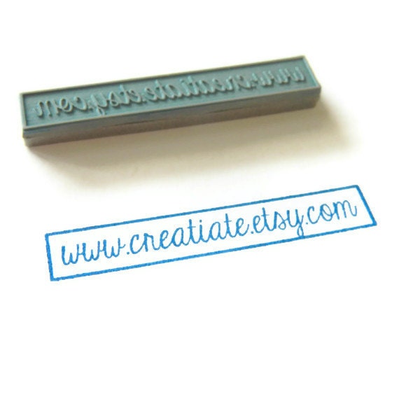 Custom Website URL Stamp - Cling Rubber Stamp