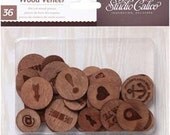 Burnished Wood Veneer Circles Atlantic Studio Calico
