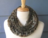 NORA Chunky Infinity Scarf, Cowl, Neckwarmer, Gift for Her - Granite (Ready to Ship in 3-5 days)