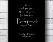 Personalized Typography Art print : Wall Art Typography 8x10