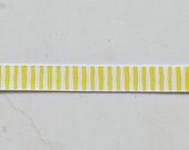 Sunny Yellow and white wonky stripes on 3/8" grosgrain ribbon- spring/easter Il_170x135