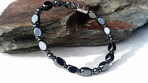 Magnetic Anklet therapy Unisex Hematite EXTREME Strength Magnetic Custom Sized Men women, pet jewelry Wellness Health