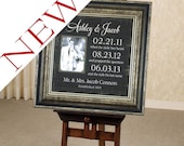 Personalized Picture Frame Special Dates Sign Custom Wedding sign Important Dates, Wedding Gift, Wedding Gift for Parents ( 16 X 16 )