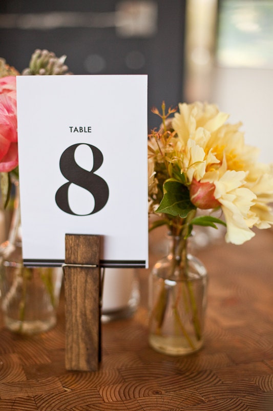 Modern Typography Table Numbers 1-10