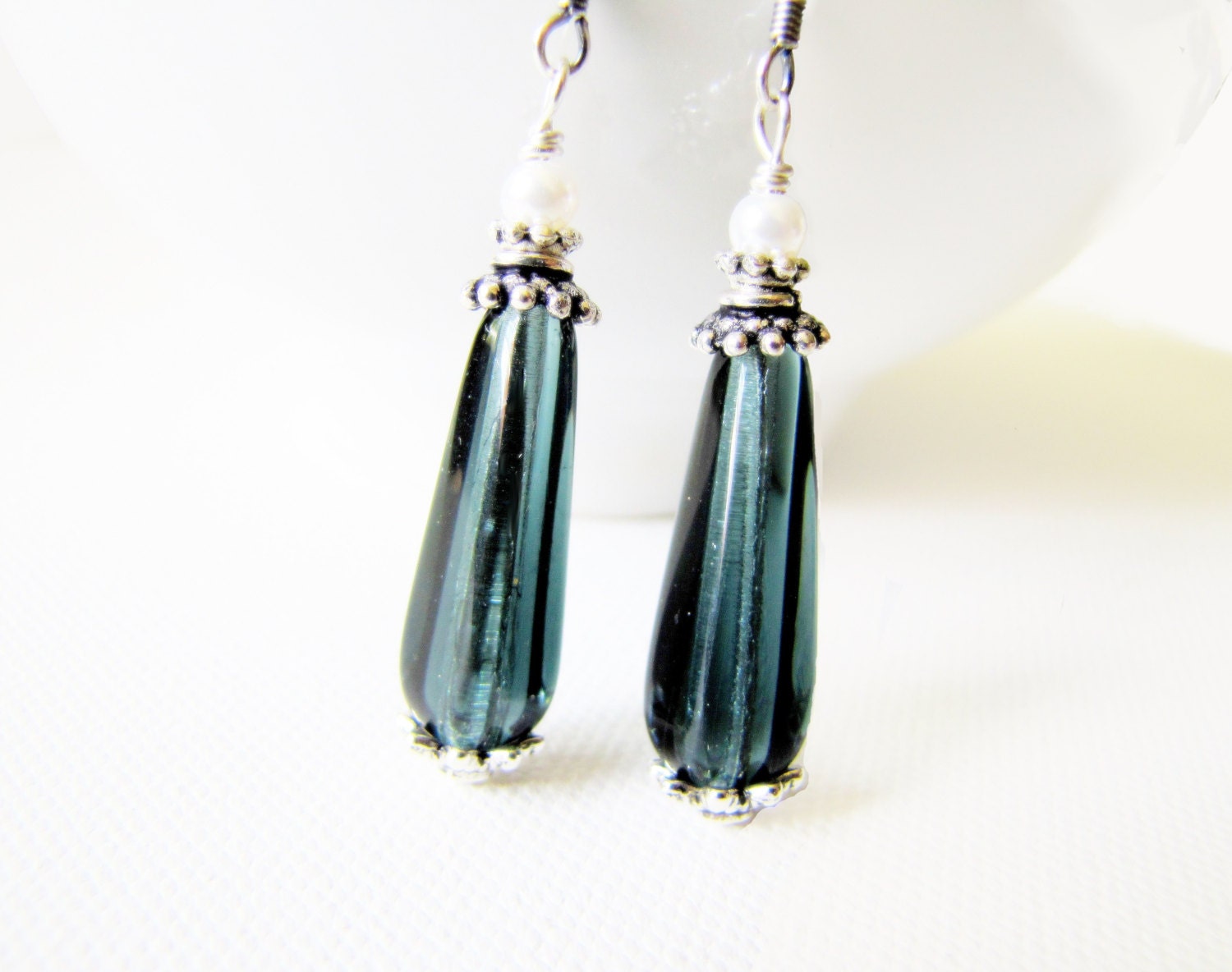 London Blue Dangle Earrings Teardrop Earrings Blue Teardrop Earrings Denim Blue Jewelry Elegant Earrings