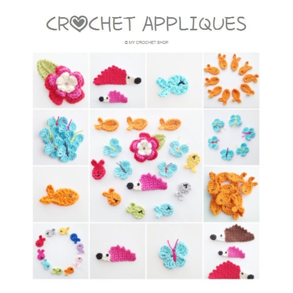 Crochet Appliques Ebook PDF - English (US) and Dutch version available