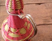 Amazing Vintage Wicker Woven Decanter