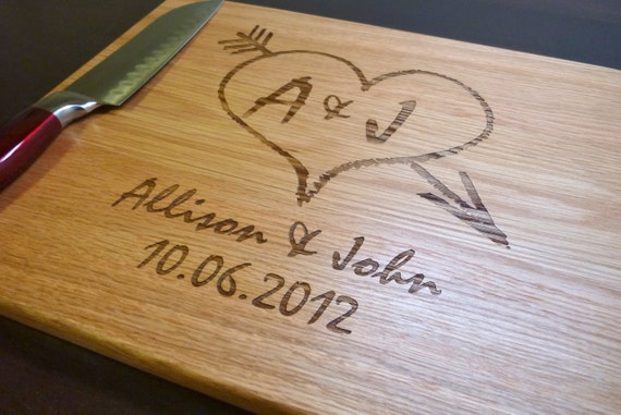 Personalized Cutting Board Custom Engraved - White Oak 12x15, Wedding Gift, Anniversary Gift, Housewarming Gift