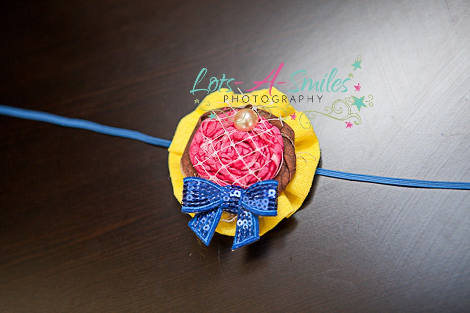 ready to ship - vintage inspired flower headband, hairclip  - girls headband, toddler,  Newborn Headband  - baby headband, hairbow, hairclip