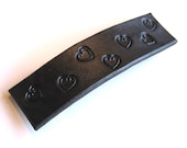 Heart Barrette Black Barrette Leather Barrette Hair Clip Leather Formal Wear