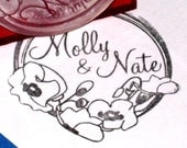Poppy Custom Personalized Poppies Return Address Round Address Label Stamp