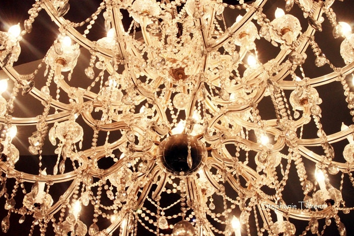 Chandelier, Gold, Fairy, Fairytale,  Home Decor, Brown, Autumn, Fall, Coffee, Light, 8x10 Print
