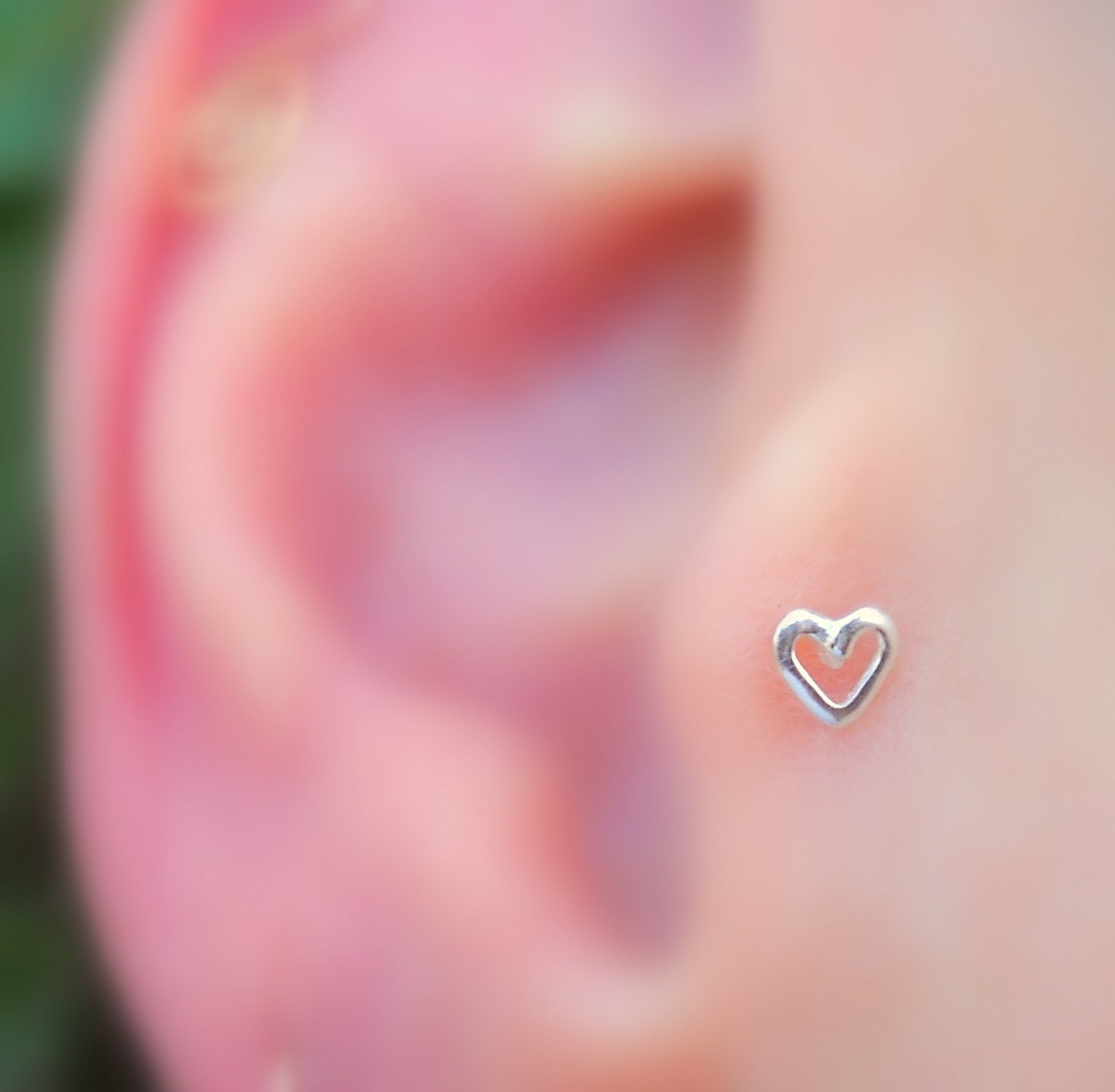 Tragus/Nose Ring/Cartilage Earring Sterling Silver Valentine Heart