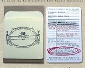 15 Build-a-Library Baby Shower Theme Card Pockets
