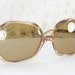 60s Tortoise Sunglasses 1970's Oversize Sunglasses Translucent Brown Tan Frame No Rx Non Prescription Made in Greece
