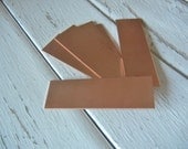 Copper Blank - 5/8" x 2" Metal Blank for Hand Stamped Jewelry- Use on Leather Cuffs or ID Bracelets- 22gauge - 6 Pack