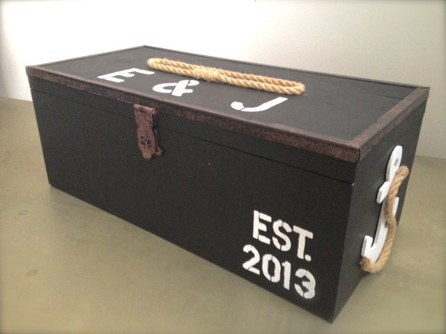 Wedding card box, nautical, beach theme