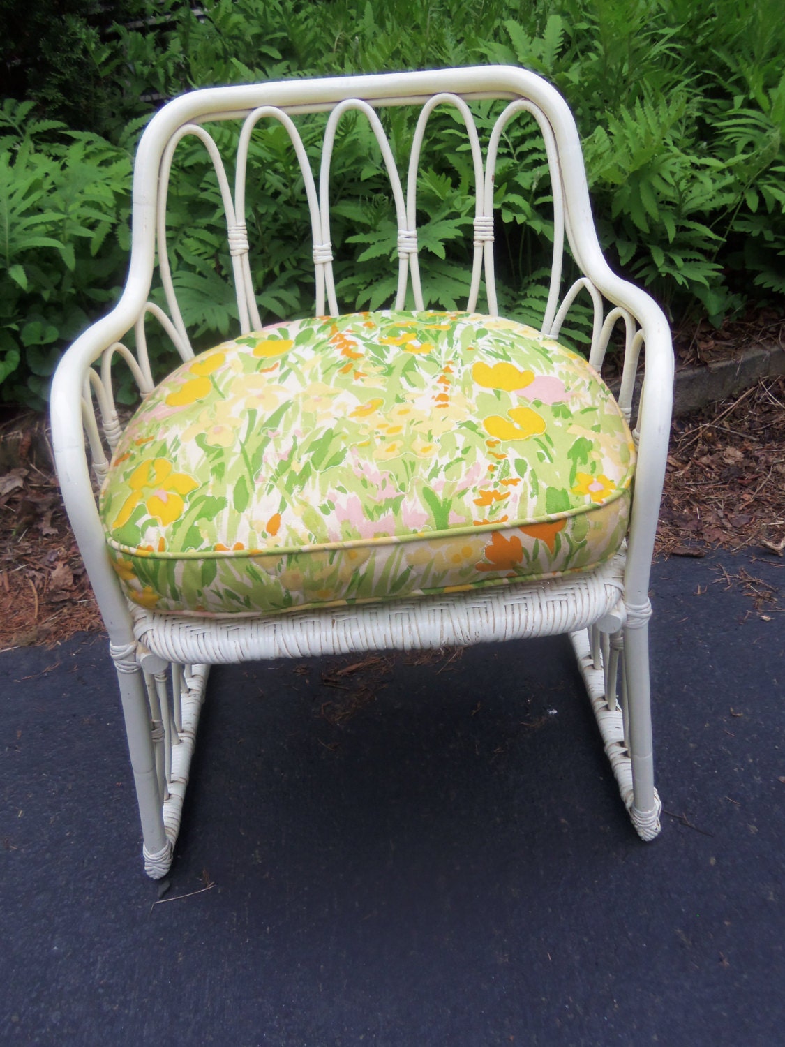 Vintage Rattan curved 1970's Chair