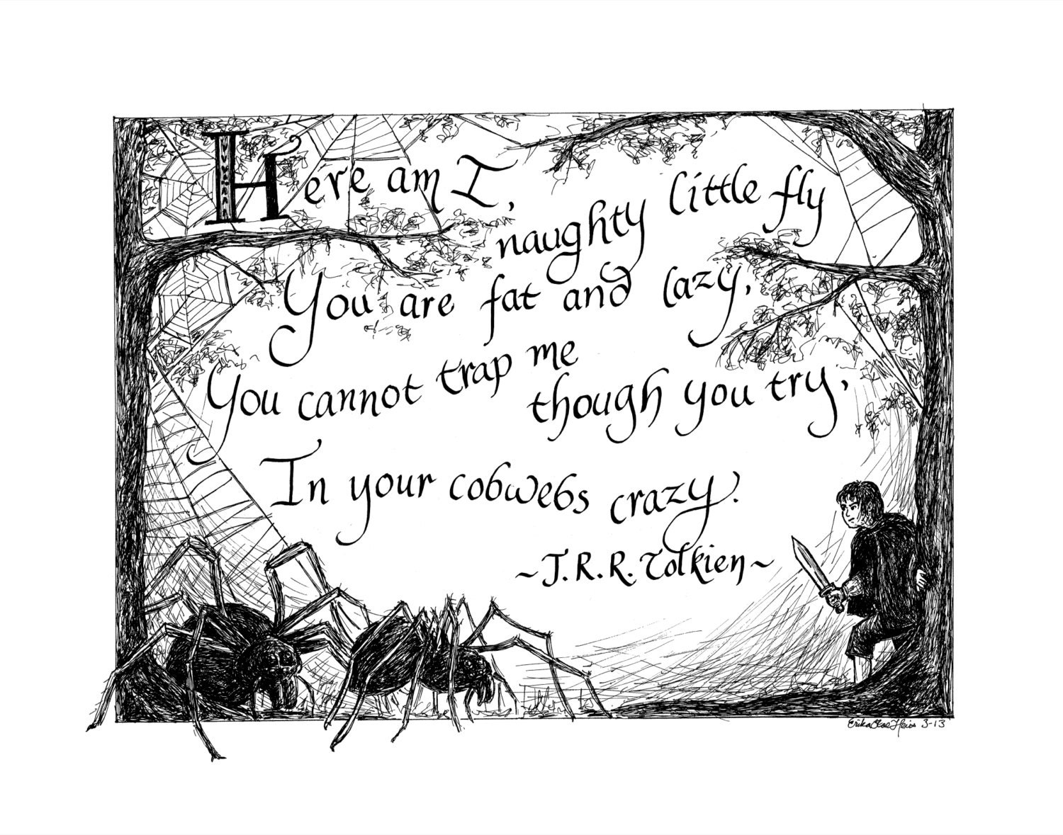 Flies and Spiders art print